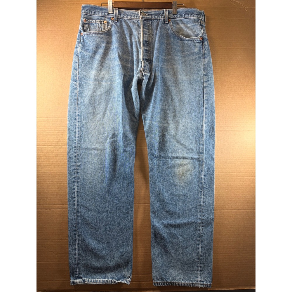 Vintage Levi's 501 XX Jeans Mens 37x29 Blue Button Fly Made in Mexico Denim